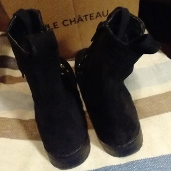 Le Chateau Black Suede Boots size 38 - Picture 6 of 6